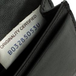 Pre Owned Bottega Veneta Dark Grey Leather Intrecciato Card Holder