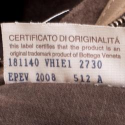 Pre Owned Bottega Veneta Beige Tiger Print Intrecciato Leather Python Trim Hobo