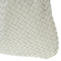 Pre Owned Bottega Veneta Cream Nappa Intrecciato Medium Hobo
