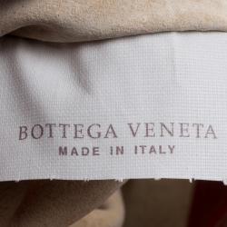 Pre Owned Bottega Veneta Metallic Red Liquid Stripe Intrecciato Leather Oversized Tote