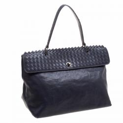 Pre Owned حقيبة بوتيغا فينيتا تينا جلد بني داكن