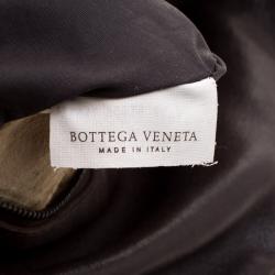 Pre Owned Bottega Veneta Brown Intrecciato Leather Hook Clasp Hobo