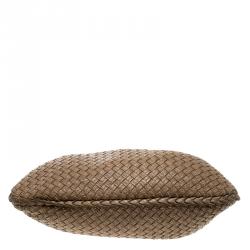 Pre Owned Bottega Veneta Brown Intrecciato Stitched Nappa Leather Medium Veneta Hobo