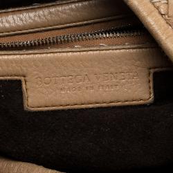 Pre Owned Bottega Veneta Brown Intrecciato Stitched Nappa Leather Medium Veneta Hobo