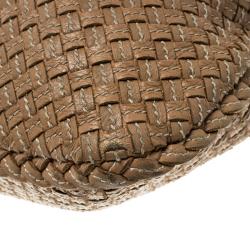 Pre Owned Bottega Veneta Brown Intrecciato Stitched Nappa Leather Medium Veneta Hobo