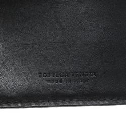 مملوكة مسبقًا Bottega Veneta Black Intrecciato Leather Money Clip Bi-Fold Wallet