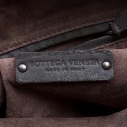 Bottega Veneta Grey Intrecciato Leather Double Messenger Bag