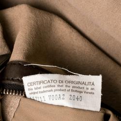 Pre Owned Bottega Veneta Brown Intrecciato Leather Bowling Bag