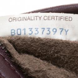 Pre Owned Bottega Veneta Burgundy Leather Intrecciato Velvet Speckled Hobo 