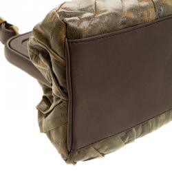 مملوكة مسبقًا Bottega Veneta Green/Brown Lizard Limited Edition 033/200 Frame Satchel