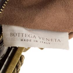 Pre Owned Bottega Veneta Dark Brown Python Frame Bag