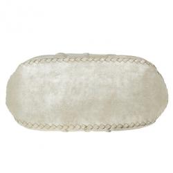 Pre Owned Bottega Veneta Mineral Distressed Metallic Large Leather Tote Bag