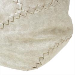 Pre Owned Bottega Veneta Mineral Distressed Metallic Large Leather Tote Bag