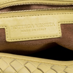 Pre Owned Bottega Veneta Yellow Intrecciato Leather Small Hobo