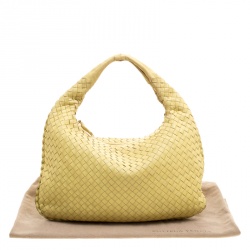 Pre Owned Bottega Veneta Yellow Intrecciato Leather Small Hobo