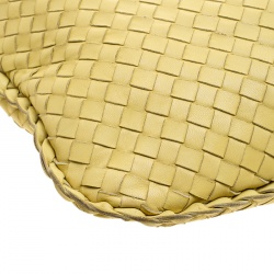 Pre Owned Bottega Veneta Yellow Intrecciato Leather Small Hobo