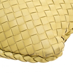 Pre Owned Bottega Veneta Yellow Intrecciato Leather Small Hobo