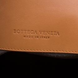 Pre Owned Bottega Veneta Orange Intrecciato Leather Limited Edition Shopper Tote