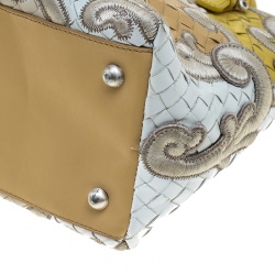 مملوكة مسبقًا Bottega Veneta Multicolor Intrecciato Embroidered Leather Limited Edition 141/300 Tote