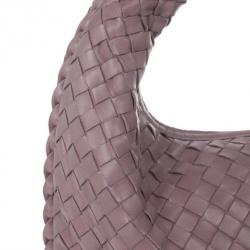 مملوكة مسبقًا Bottega Veneta Purple Leather Intrecciato Hobo