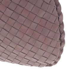 مملوكة مسبقًا Bottega Veneta Purple Leather Intrecciato Hobo