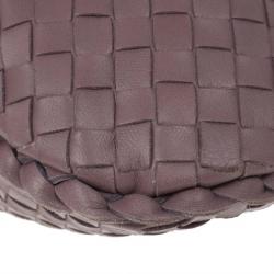مملوكة مسبقًا Bottega Veneta Purple Leather Intrecciato Hobo