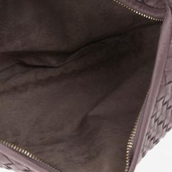 مملوكة مسبقًا Bottega Veneta Purple Leather Intrecciato Hobo