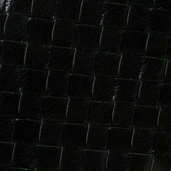 Pre Owned Bottega Veneta Dark Green Intrecciato Leather Zip Wallet