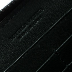 Bottega Veneta Dark Green Intrecciato Leather Zip Wallet