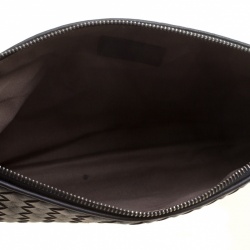 Bottega Veneta Black Intrecciato Leather Pouch