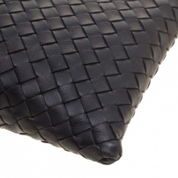 Bottega Veneta Black Intrecciato Leather Pouch