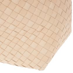 Pre Owned Bottega Veneta Cream Leather Intrecciato Hobo