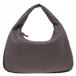 Pre Owned Bottega Veneta Brown Intrecciato Nappa Hobo