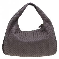 Pre Owned Bottega Veneta Brown Intrecciato Nappa Hobo