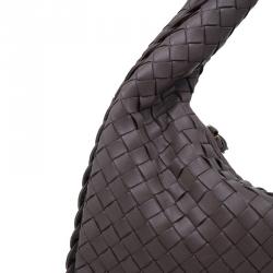 Pre Owned Bottega Veneta Brown Intrecciato Nappa Hobo