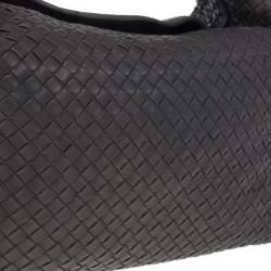 Pre Owned Bottega Veneta Grey Maxi Veneta Intrecciato Hobo