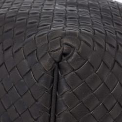 Pre Owned Bottega Veneta Grey Maxi Veneta Intrecciato Hobo