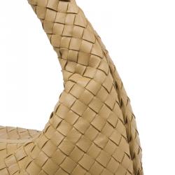 Pre Owned Bottega Veneta Beige Intrecciato Nappa Hobo