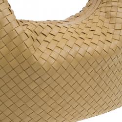 Pre Owned Bottega Veneta Beige Intrecciato Nappa Hobo