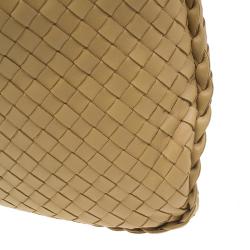 Pre Owned Bottega Veneta Beige Intrecciato Nappa Hobo