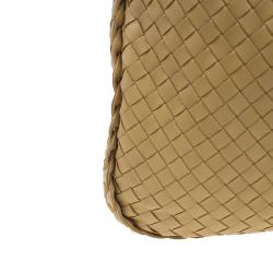 Pre Owned Bottega Veneta Beige Intrecciato Nappa Hobo