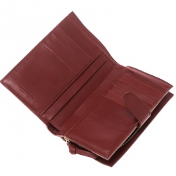 Pre Owned Bottega Veneta Red Nappa Leather Tourmaline Intrecciato Continental Wallet