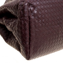 مملوكة مسبقًا حقيبة يد بوتيغا فينيتا روما جلد إنترشياتو بنية فاتحة