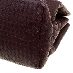 مملوكة مسبقًا حقيبة يد بوتيغا فينيتا روما جلد إنترشياتو بنية فاتحة