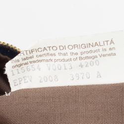 Pre Owned Bottega Veneta Blue Woven Leather Hobo