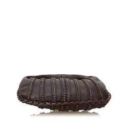 مملوكة مسبقًا Bottega Veneta Dark Brown Leather Dune Mini Veneta Hobo