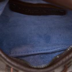 مملوكة مسبقًا Bottega Veneta Dark Brown Leather Dune Mini Veneta Hobo