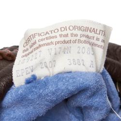 مملوكة مسبقًا Bottega Veneta Dark Brown Leather Dune Mini Veneta Hobo