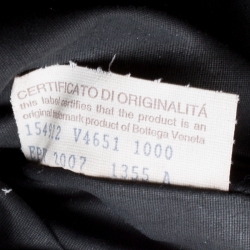 Pre Owned Bottega Veneta Black Intrecciato Leather Weekender Bag