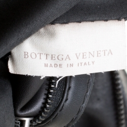 Pre Owned Bottega Veneta Black Intrecciato Leather Weekender Bag